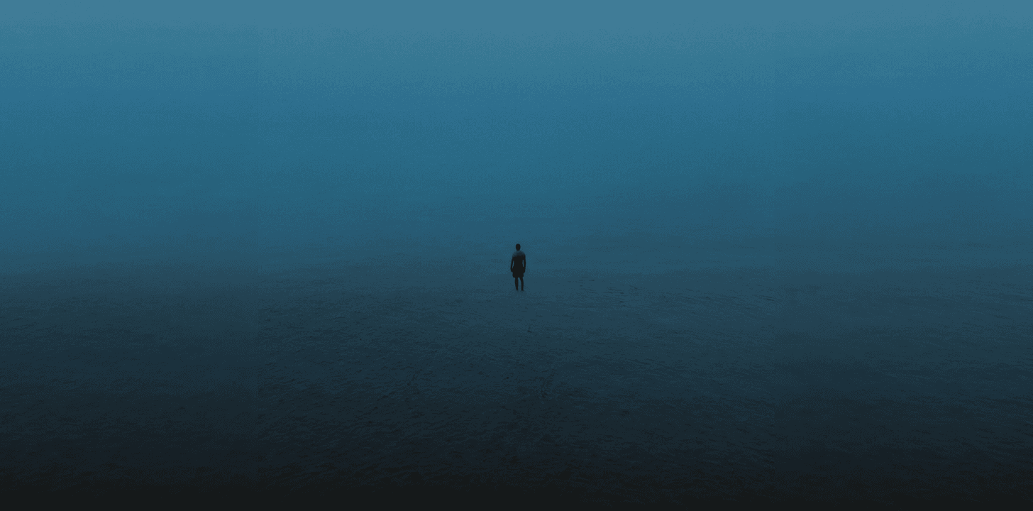 Misty atmospheric figure — Connect with ZNTHWRLD cultural platform